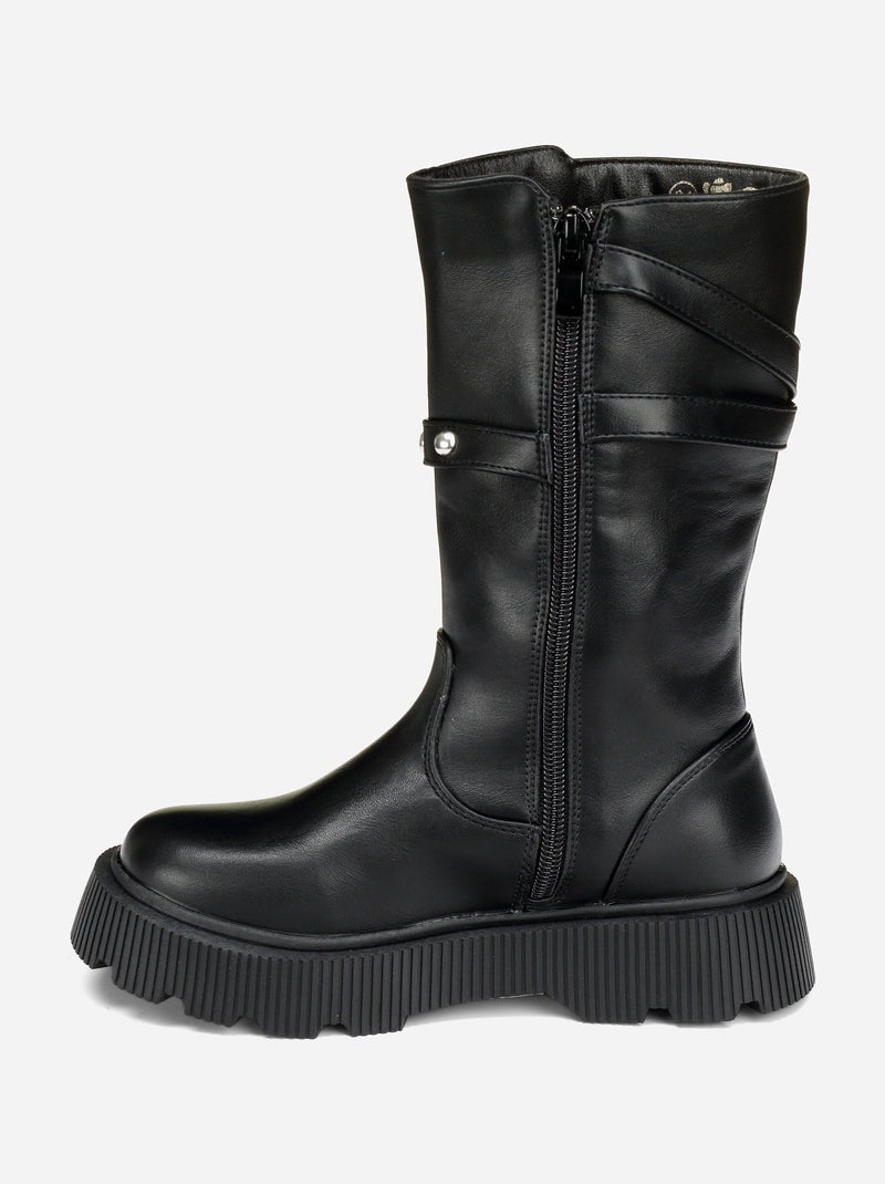 Botas de cano alto Preto - Kiabi