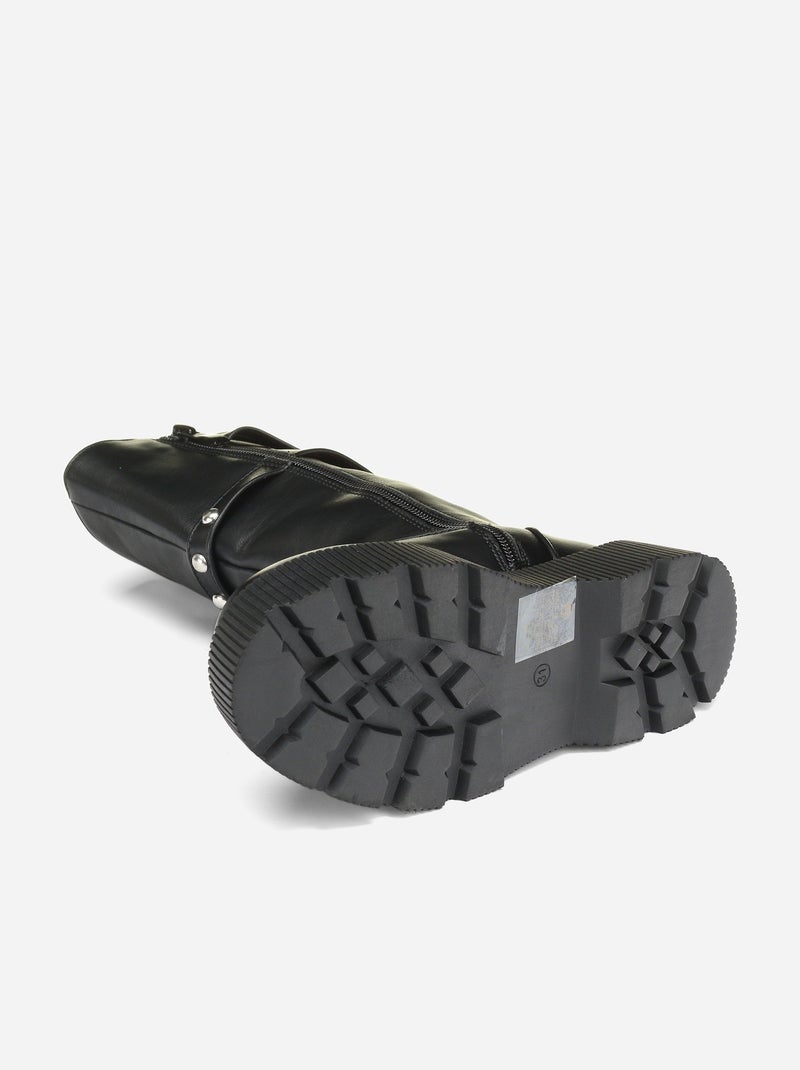 Botas de cano alto Preto - Kiabi