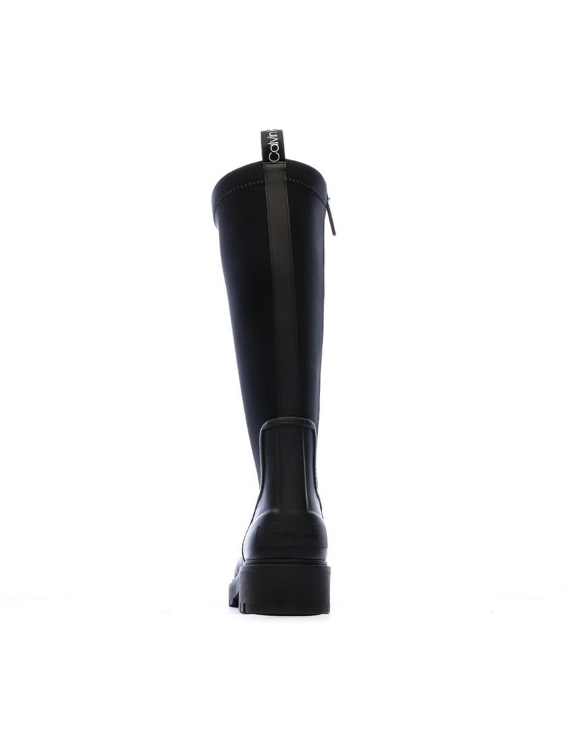 Botas de Chuva Altas Calvin Klein Jeans em Neopreno Pretas para Mulher Preto - Kiabi