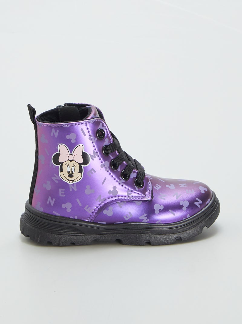 Botas de estilo militar em pele sintética VIOLETA - Kiabi