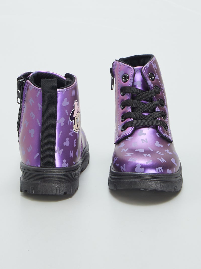 Botas de estilo militar em pele sintética VIOLETA - Kiabi