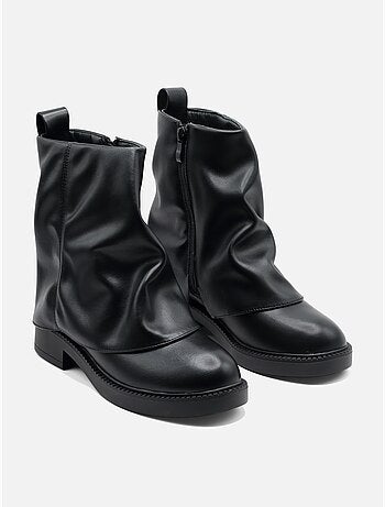 Botas de imitação de couro