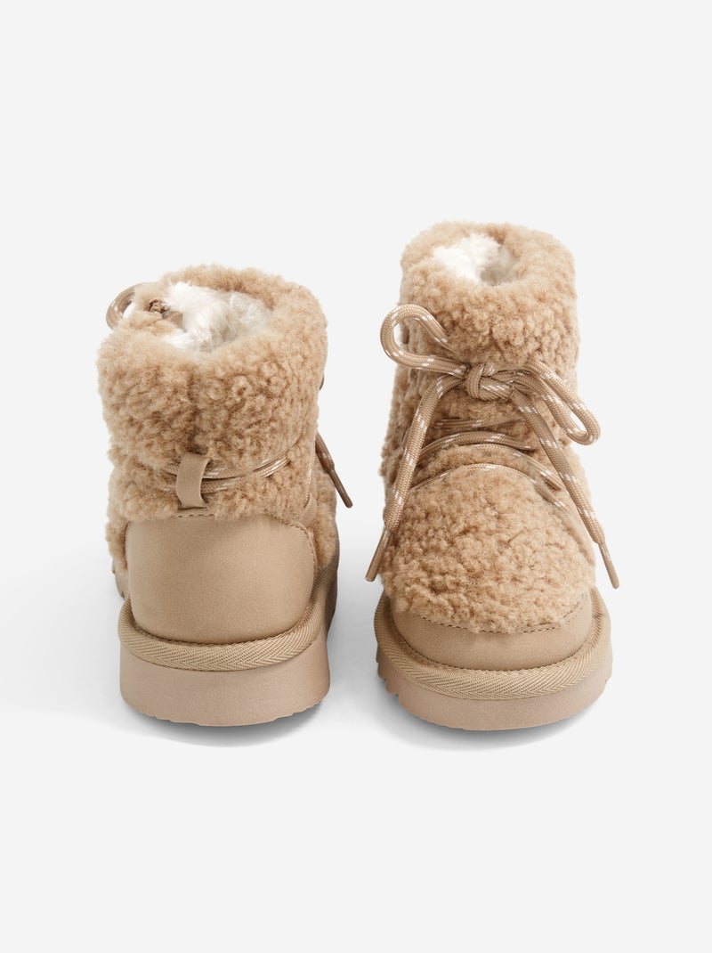 Botas de montanha forradas Castanho - Kiabi