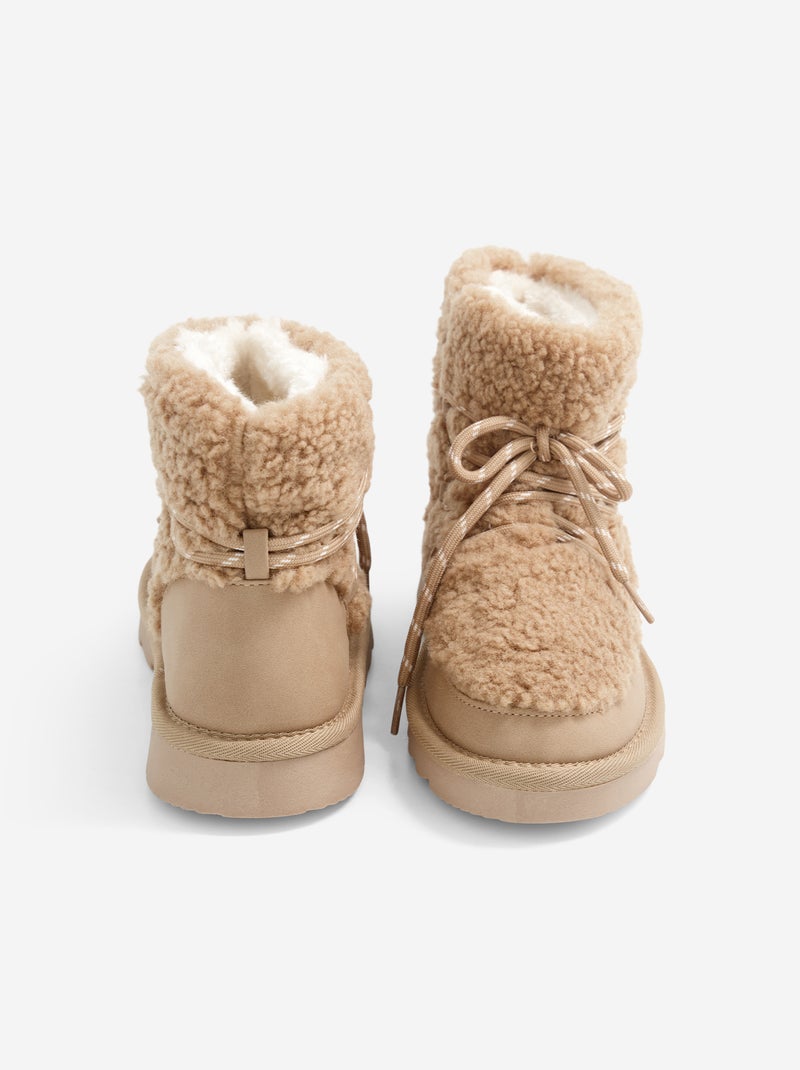 Botas de montanha forradas Castanho - Kiabi