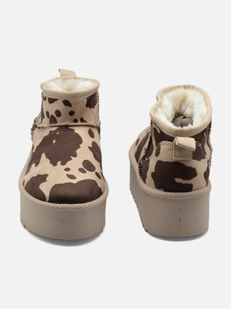 Botas de plataforma Bege - Kiabi