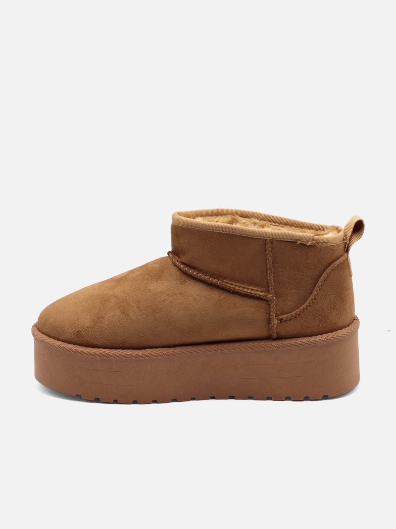 Botas de plataforma Camelo - Kiabi