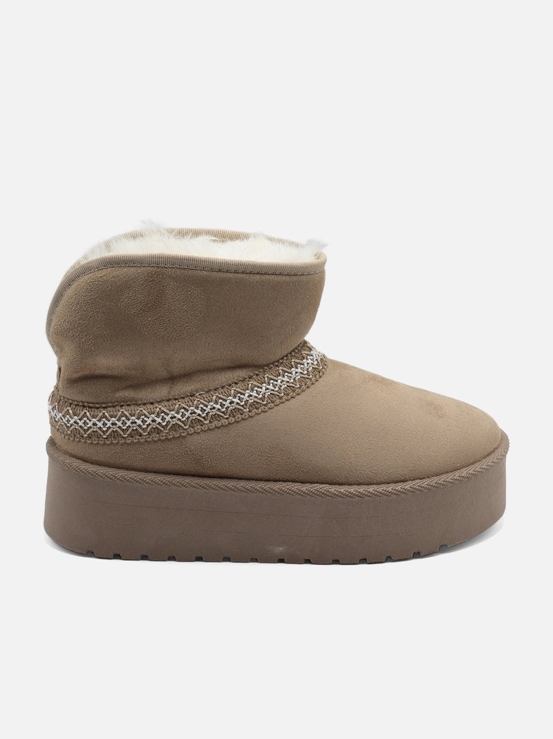 Botas de plataforma Cáqui - Kiabi