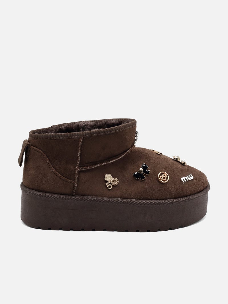 Botas de plataforma Castanho - Kiabi