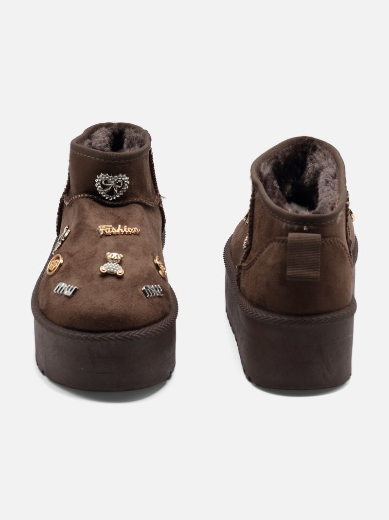 Botas de plataforma Castanho - Kiabi