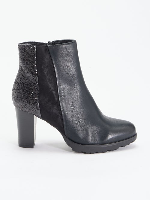Botas de salto alto com lantejoulas - Kiabi Botas de salto alto com lantejoulas - Kiabi
