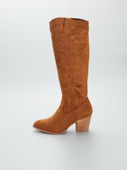 Botas de salto alto estilo western - Kiabi