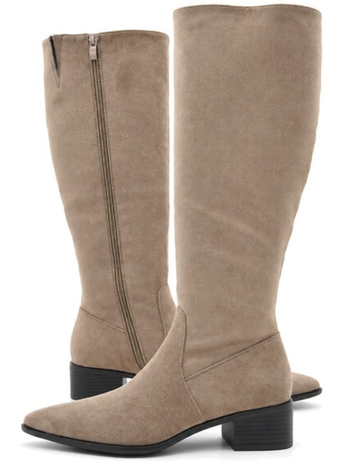 Botas de salto couro natural purapiel - Kiabi Botas de salto couro natural purapiel - Kiabi
