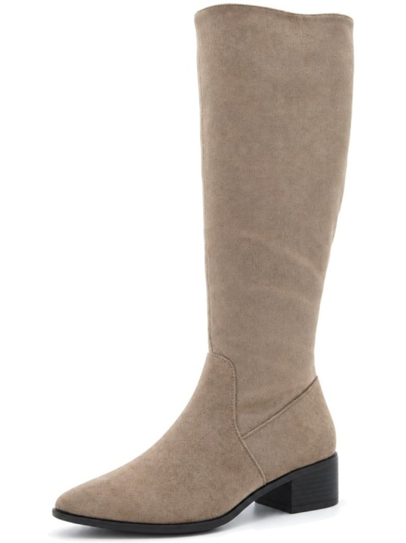 Botas de salto couro natural purapiel Castanho - Kiabi