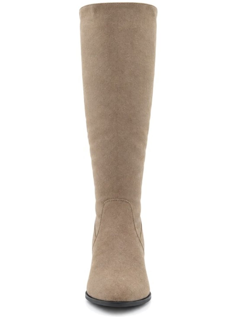 Botas de salto couro natural purapiel Castanho - Kiabi