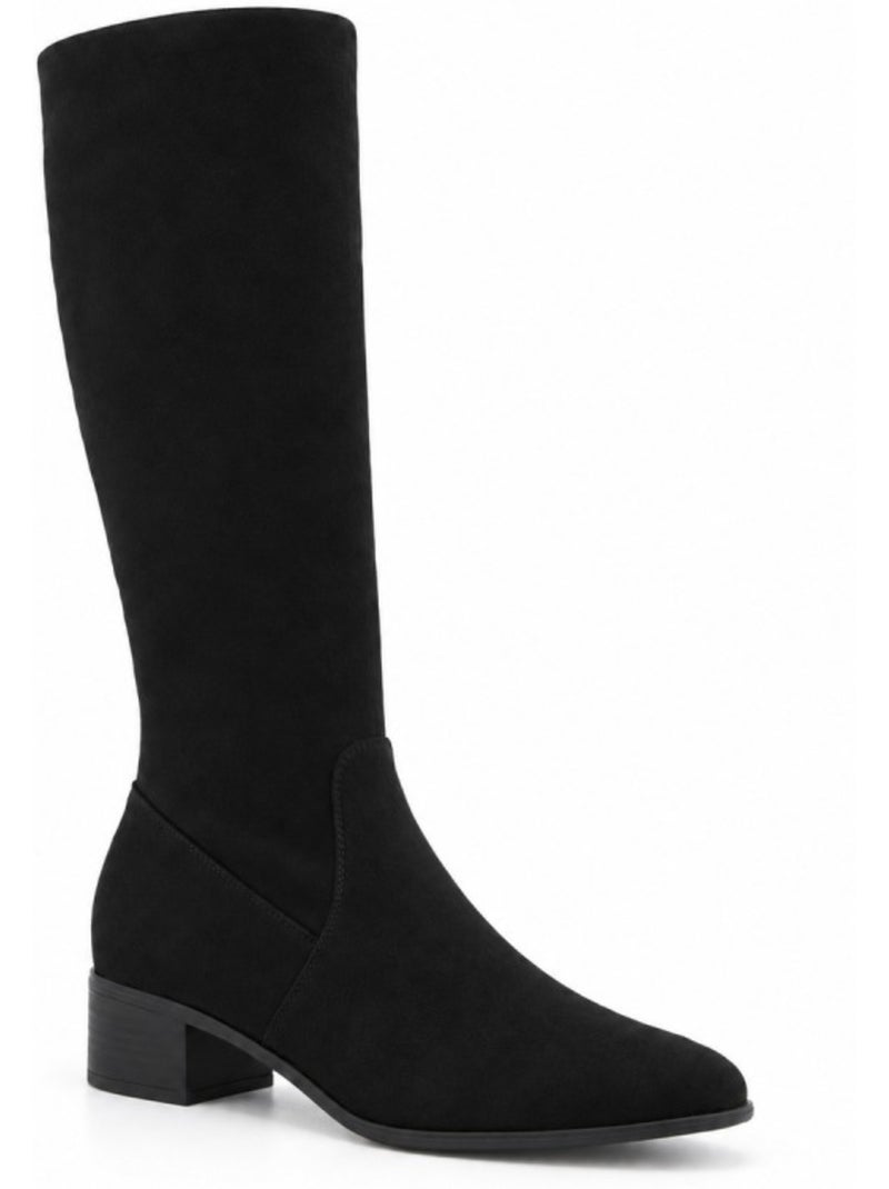 Botas de salto couro natural purapiel Preto - Kiabi
