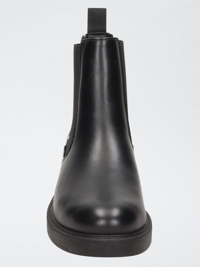 Botas de salto em imitação de pele Preto - Kiabi