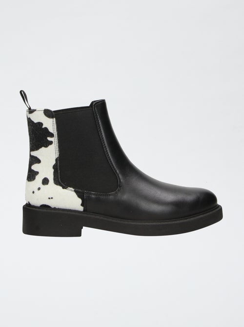 Botas de salto em imitação de pele - Kiabi