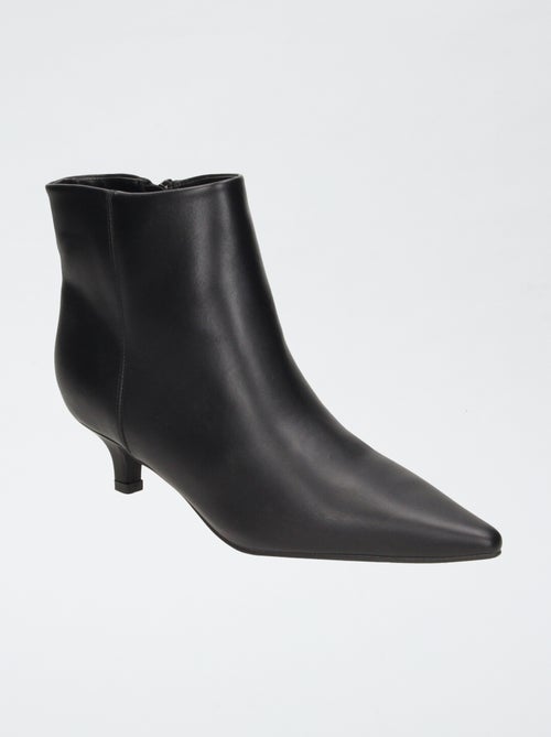 Botas de salto em imitação de pele - Kiabi