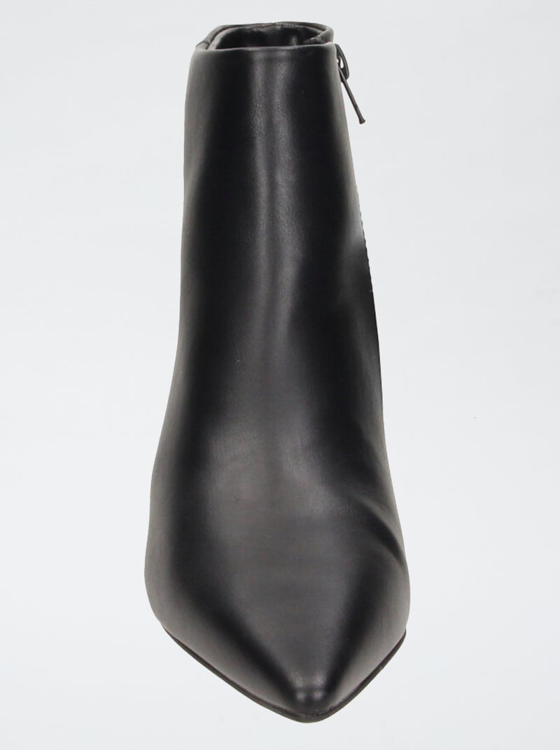 Botas de salto em imitação de pele Preto - Kiabi
