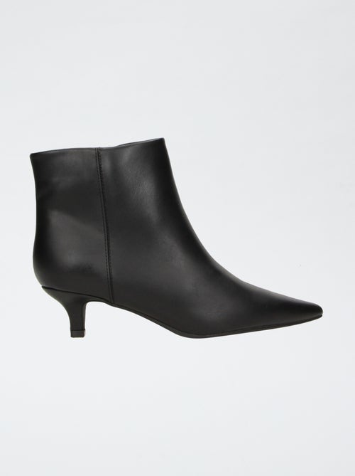 Botas de salto em imitação de pele - Kiabi