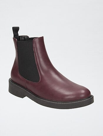 Botas de salto em imitação de pele