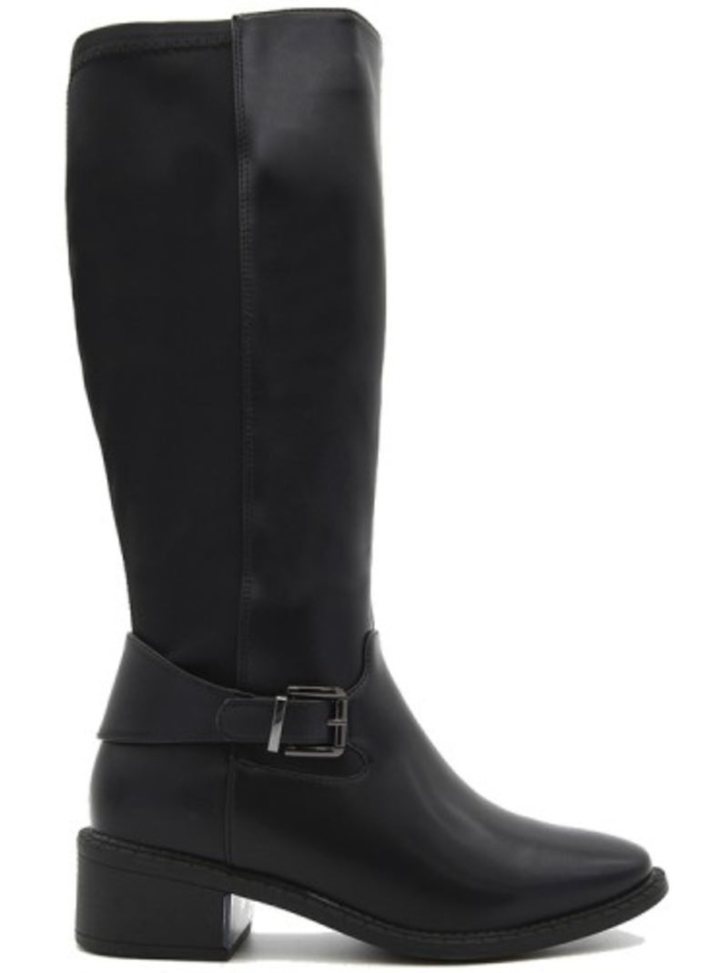 Botas de salto material sintético montevita Preto - Kiabi