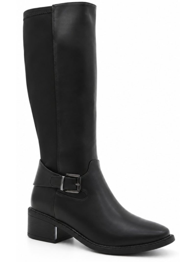 Botas de salto material sintético montevita Preto - Kiabi