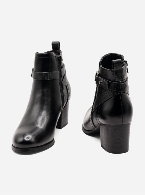 Botas de salto quadrado - Kiabi Botas de salto quadrado - Kiabi