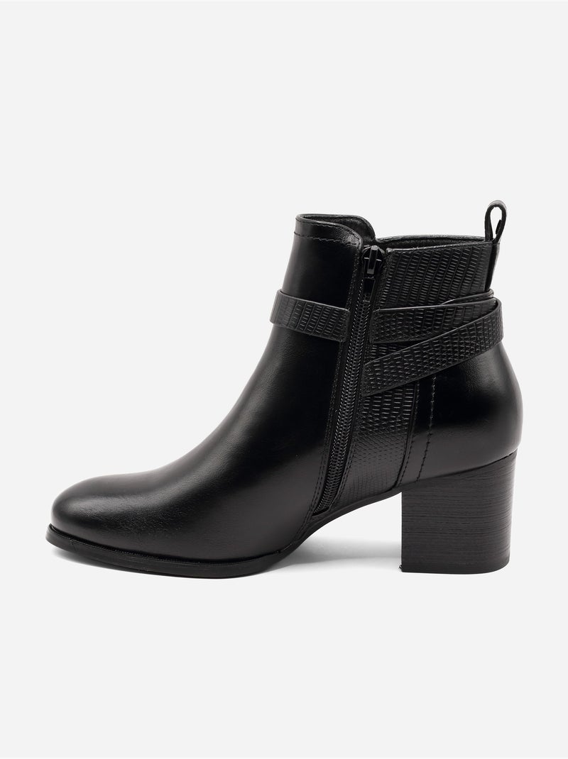 Botas de salto quadrado Preto - Kiabi