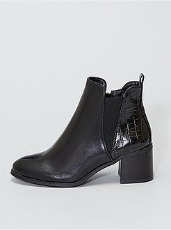 Botas de saltos com pormenor crocodilo - Kiabi
