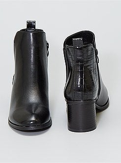 Botas de saltos com pormenor crocodilo - Kiabi