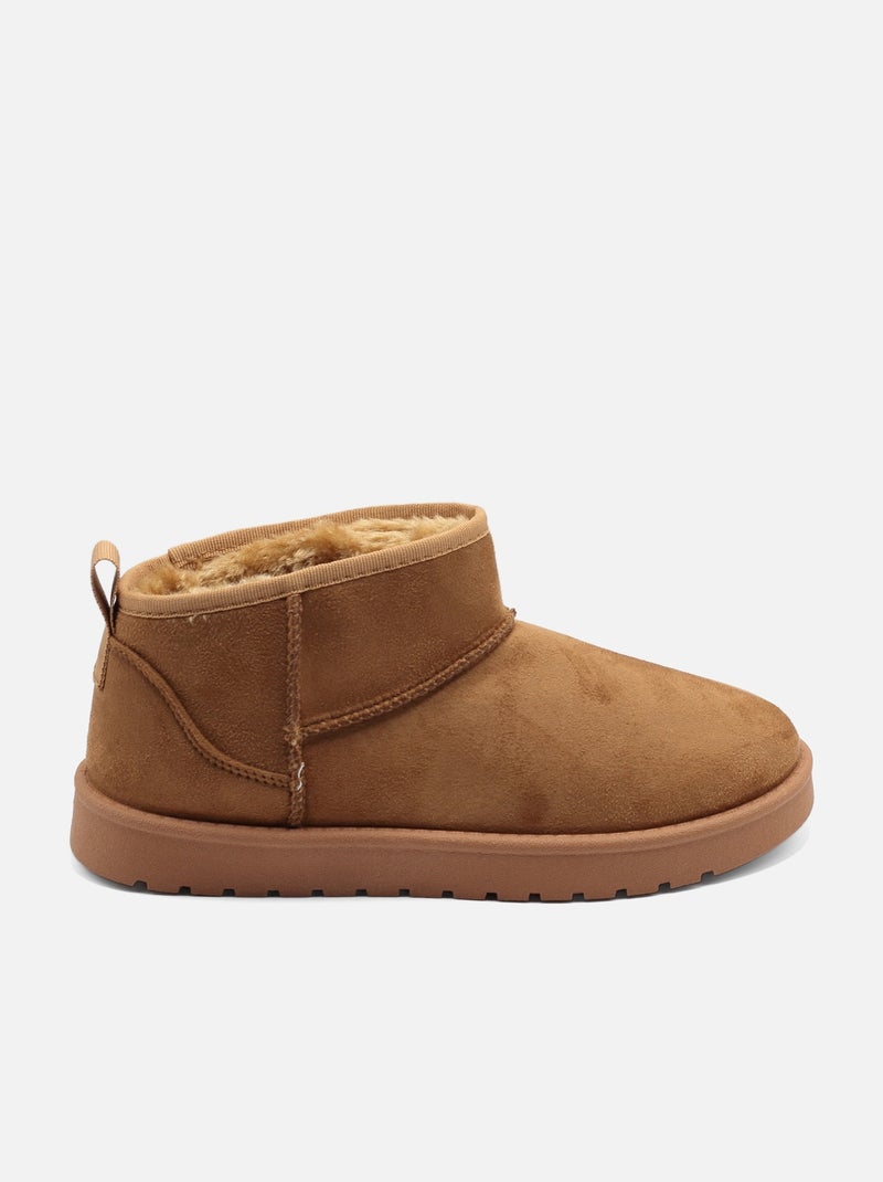 Botas de senhora alça cruzada Camelo - Kiabi