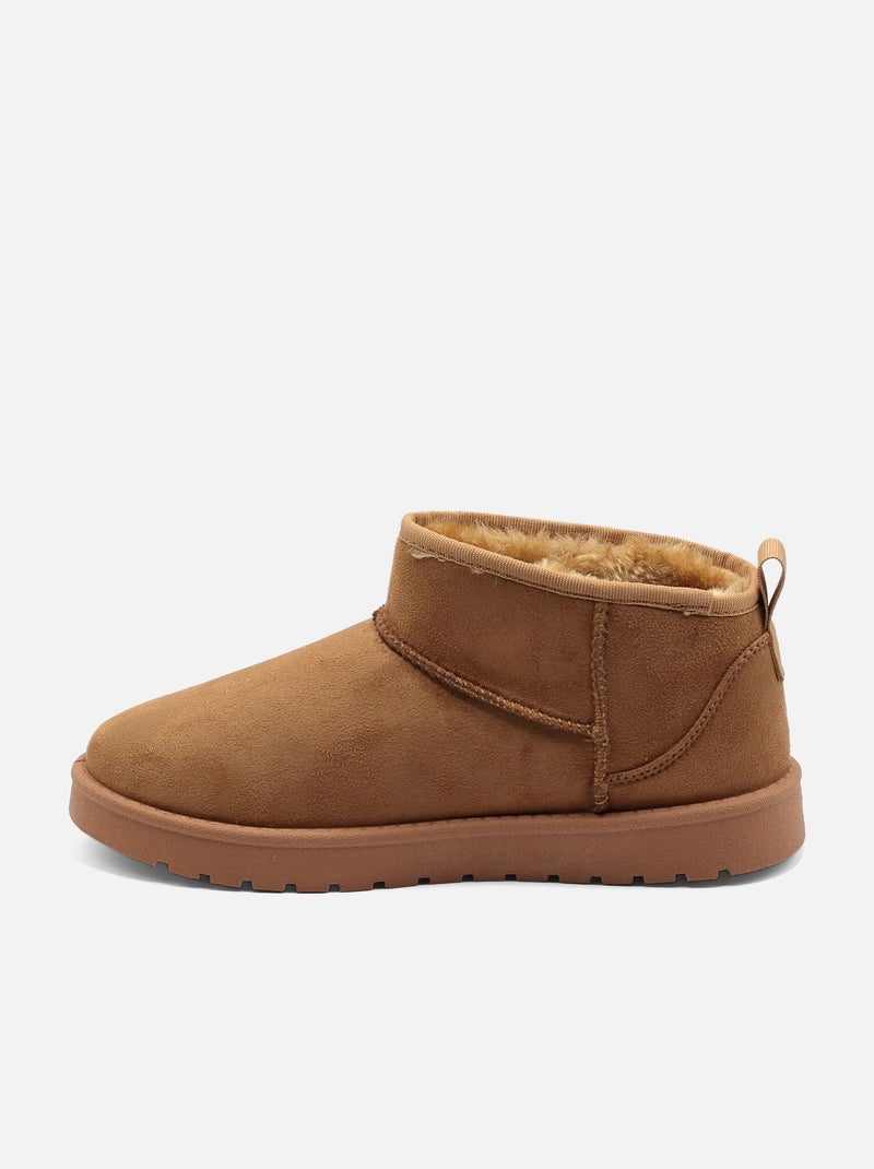 Botas de senhora alça cruzada Camelo - Kiabi