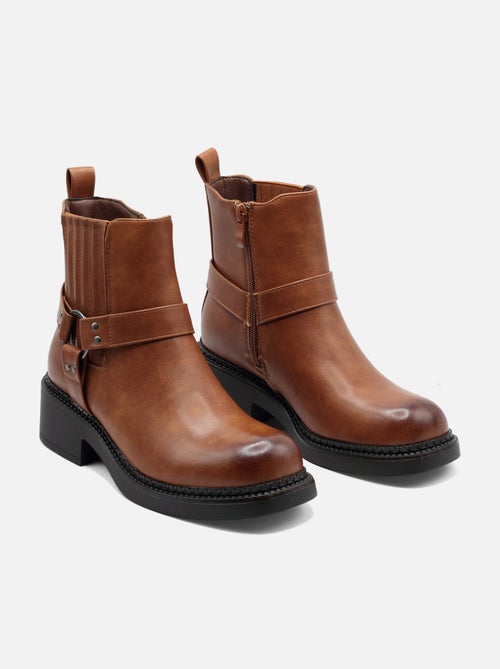 Botas de senhora alça cruzada - Kiabi Botas de senhora alça cruzada - Kiabi