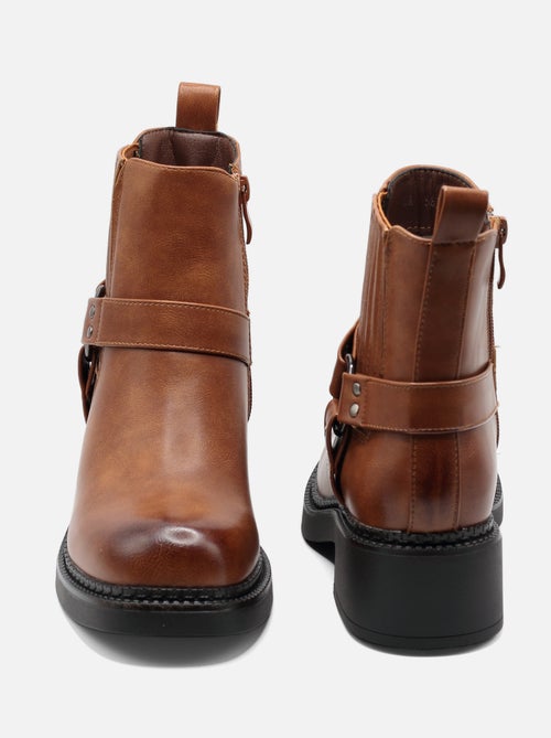 Botas de senhora alça cruzada - Kiabi Botas de senhora alça cruzada - Kiabi