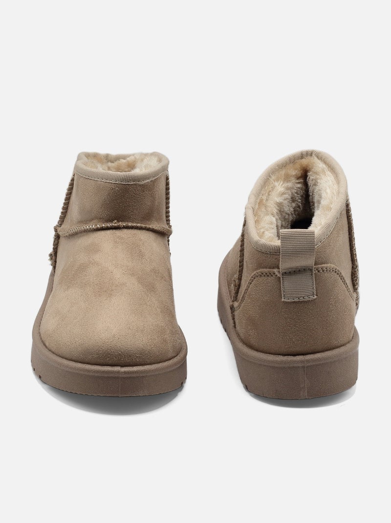 Botas de senhora alça cruzada Cáqui - Kiabi