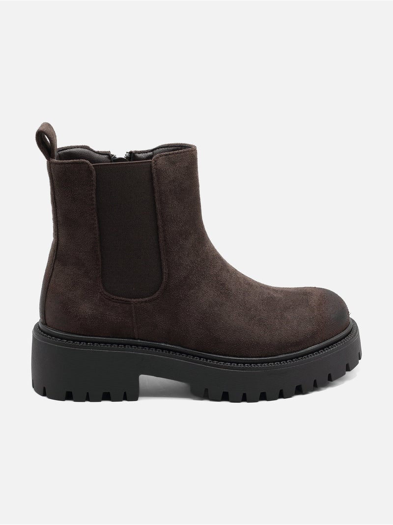 Botas de senhora alça cruzada Castanho - Kiabi