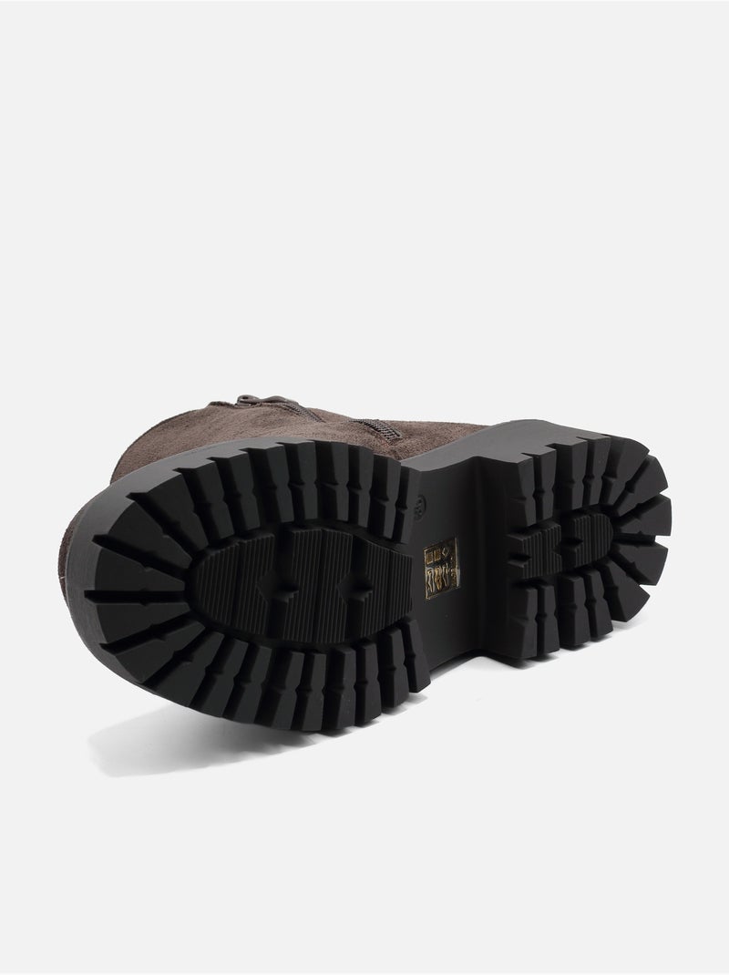 Botas de senhora alça cruzada Castanho - Kiabi