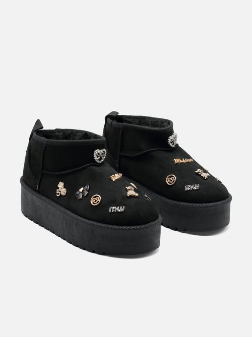Botas de senhora alça cruzada - Kiabi