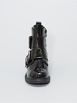 Botas de verniz com fivelas - Kiabi