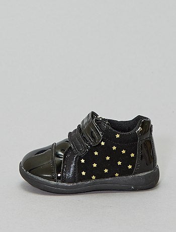 Botas de verniz com tiras de velcro - Kiabi