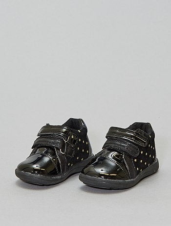 Botas de verniz com tiras de velcro - Kiabi