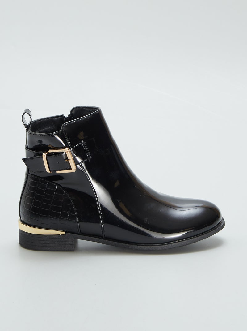Botas de verniz PRETO - Kiabi