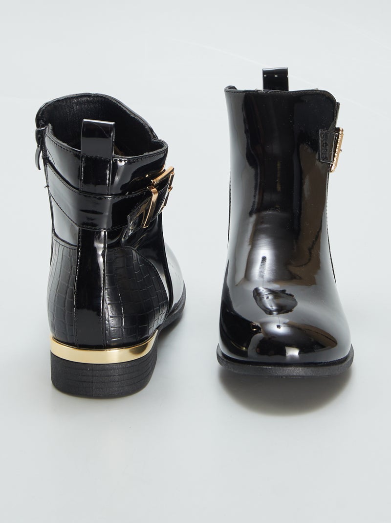 Botas de verniz PRETO - Kiabi