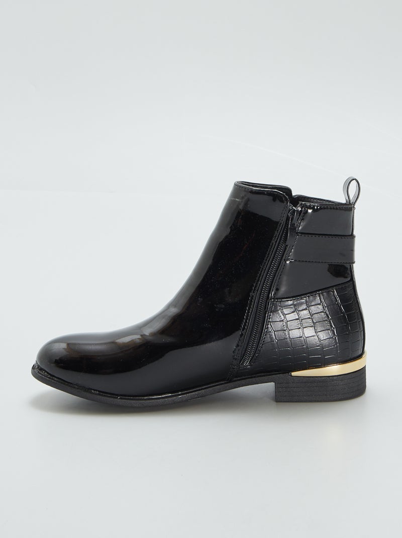 Botas de verniz PRETO - Kiabi