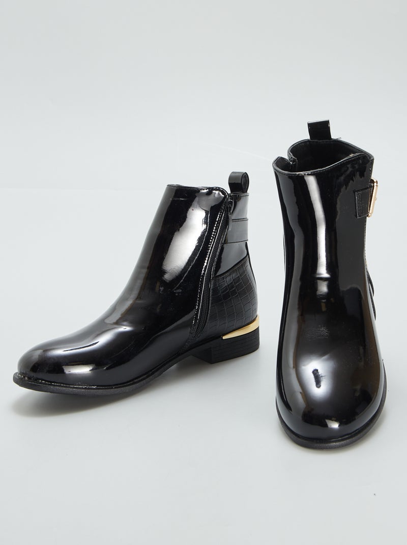 Botas de verniz PRETO - Kiabi