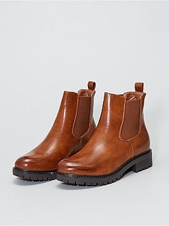 Botas dentadas estilo chelsea - Kiabi