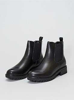 Botas dentadas estilo chelsea - Kiabi