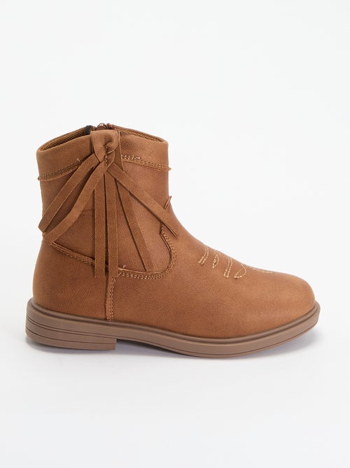 Botas efeito camurça - Kiabi Botas efeito camurça - Kiabi