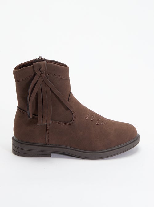 Botas efeito camurça - Kiabi Botas efeito camurça - Kiabi
